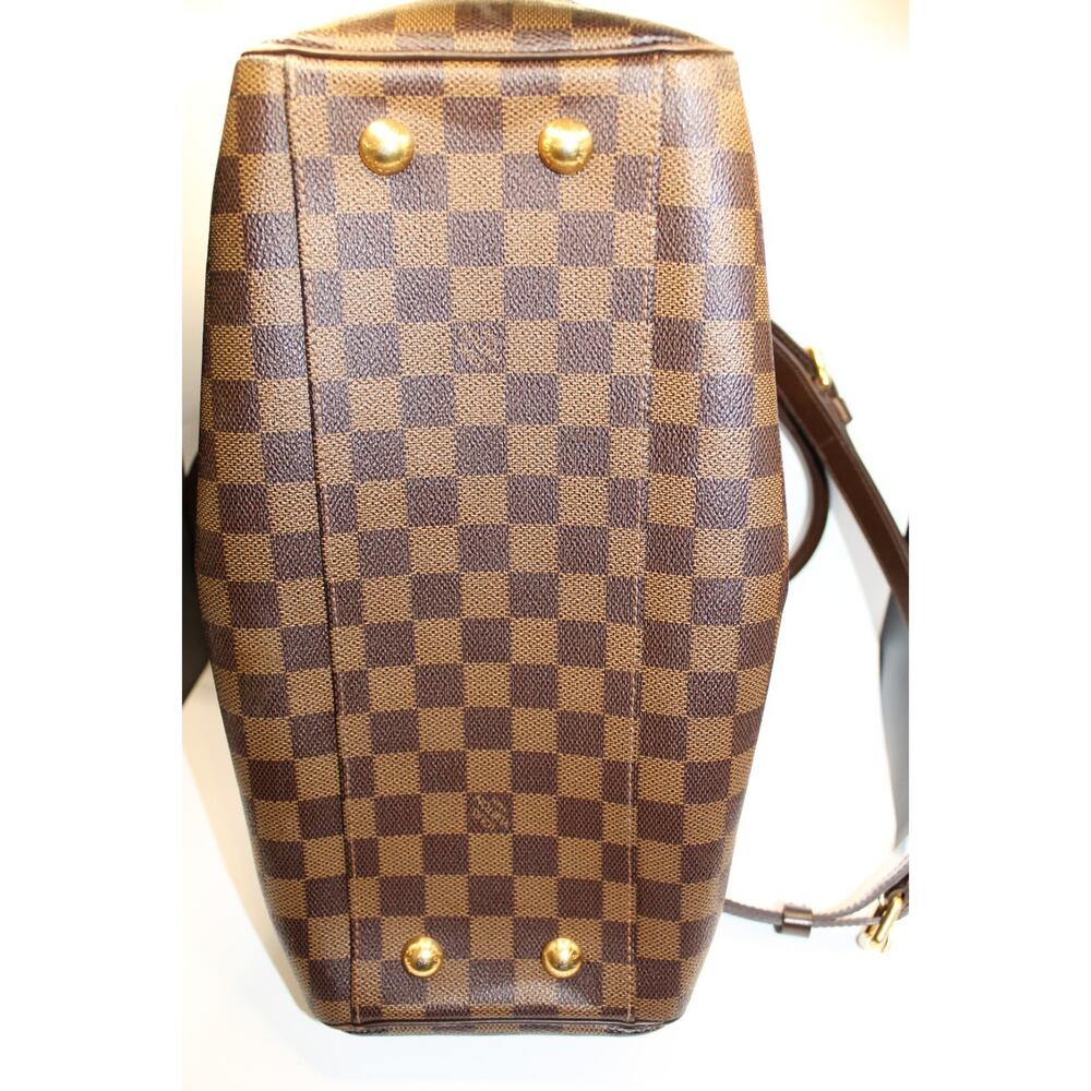 Louis Vuitton Trevi PM Damier Ebene Brown Handbag Satchel Authentic LV - Picture 6 of 16